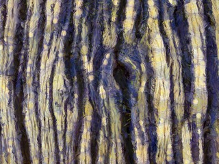 Rough skin of the bark Illustrations creates an impressionist style of painting.