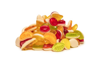 Assorted tasty gummy candies.