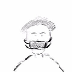 portrait of a person with a mask