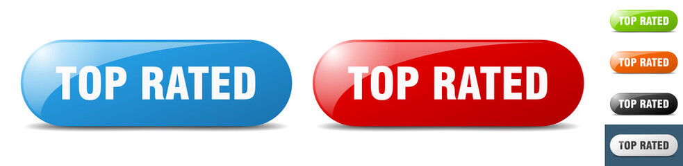 top rated button. key. sign. push button set