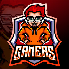 Gamer mascot. esport logo design © REYYARTS