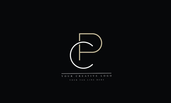 PC, CP, Letter Logo Design with Creative Modern Trendy Typography