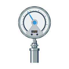 Manometer. Vector illustration isolated on white background.