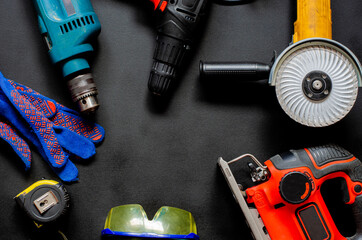 A remonic set of tools. Electrical tools for repair in the house and office
