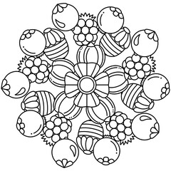 Doodle floral vector pattern. Seamless backgrounds with hand drawn flowers, leaves, branches. Graphic monochrome black and white design.