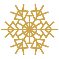 Gold Snowflake Icon. Snowflakes template. Christmas Snowflake winter. Snowflakes icons. Snowflake vector icon for brush stamp