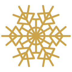 Gold Snowflake Icon. Snowflakes template. Christmas Snowflake winter. Snowflakes icons. Snowflake vector icon for brush stamp