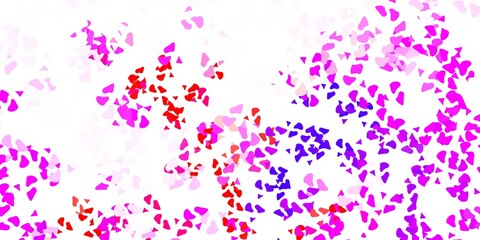 Light blue, red vector texture with memphis shapes.