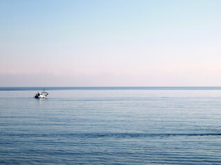 Fototapeta premium Fishing ship in Mediterranean sea