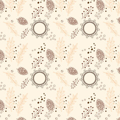 Beautiful christmas mandala seamless pattern - hand drawn and detailed, great for christmas textiles, banners, wrappers, wallpapers - vector surface design