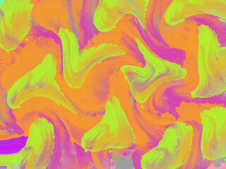 Yellow, Orange, and Pink Oil Paint Splotches