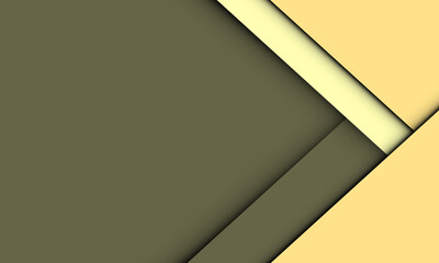 Abstract background geometric stripes green and yellow color overlapping layer with shadow.