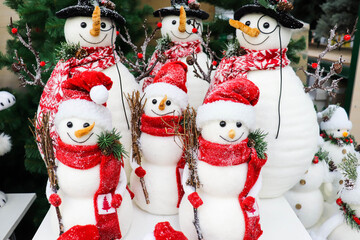 New Year's installation. traditional christmas toy fair