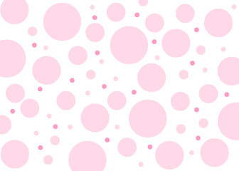 seamless pattern with pink polka dots
