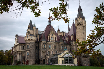 Moszna castle - real view - zamek moszna  © Marek