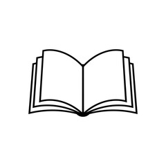Book vector icon on white background