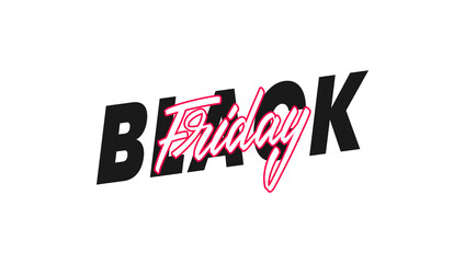 Black Friday sale lettering label badge design