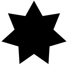 Simple geometric seven-pointed star