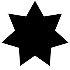 Simple geometric seven-pointed star