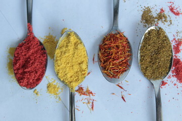 red yellow hot spices