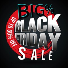 latest black friday big sale design vector