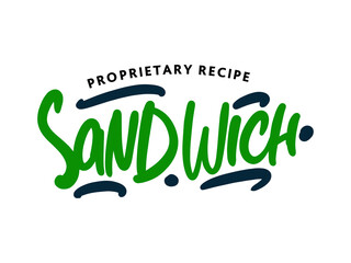 Sandwich lettering logo for business, print and advertising.