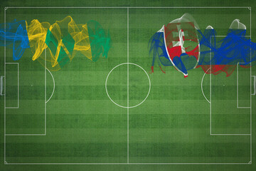 Saint Vincent and the Grenadines vs Slovakia Soccer Match, national colors, national flags, soccer...