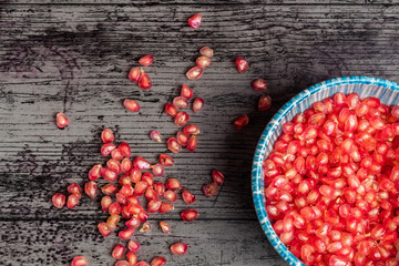 photograph taken from above the balls of a grenade