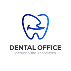Dental Clinic Logo Design Dentist Logo Tooth abstract Linear Dentist stomatology