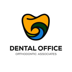Dental Clinic Logo Design Dentist Logo Tooth abstract Linear Dentist stomatology
