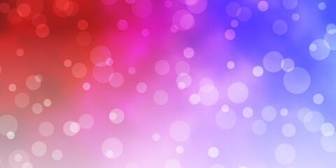 Light Blue, Yellow vector background with circles.