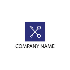 letter x creative logo key illustration for company color design vector template