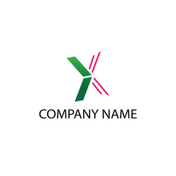 letter x creative logo illustration for company color design vector template
