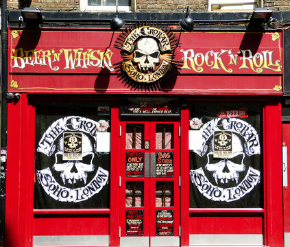 London / England UK - Giugno 28, 2014: The crobar soho london is a pub famous for live rock music