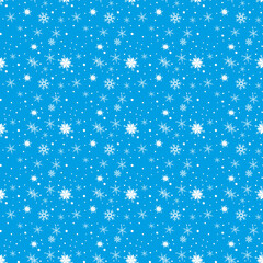 Seamless Snowflakes pattern Background for Christmas and New year. Vector Illustration