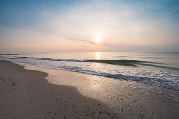 amazing sunset on the beach