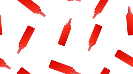 Ketchup bottle fastfood seamless pattern. Fast food seasoning ba