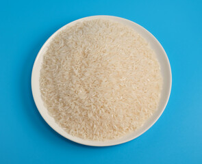 white rice in plate