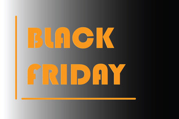 Black Friday banner on a gradient black background