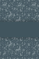 Template of Christmas card with festive elements. Vector