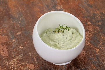 Cottage cream snack with herbs