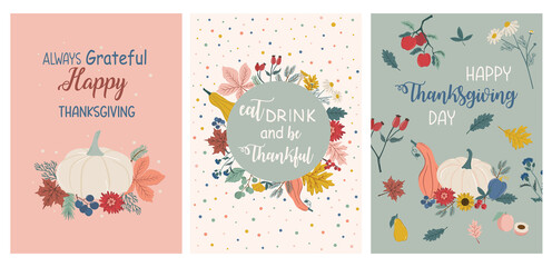 Set of hand drawn cute hygge autumn inspired illustration. Perfect for card, poster, flyer, cover and other use. Elements like pumpkins, flowers and fall leaves.