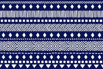 Tribal pattern. Ethnic geometric seamless background, boho motif, maya, aztec line vector illustration. mexican print texture