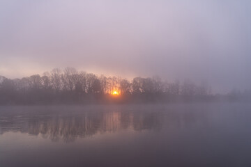 fog on the river