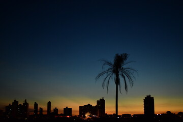 Fototapeta na wymiar city sunset