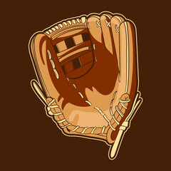 baseball gloves vector illustration object