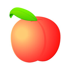 Peach Fruit Emoji Vector Design. Art Illustration Agriculture Farm Product.
