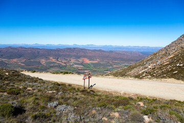 Looking down on the Klein Karoo from Swartberg Pass