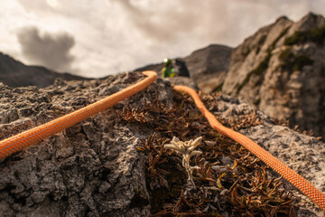 Rock climbing in the most difficult mountain ridge in Bulgaria called Sedonos. 