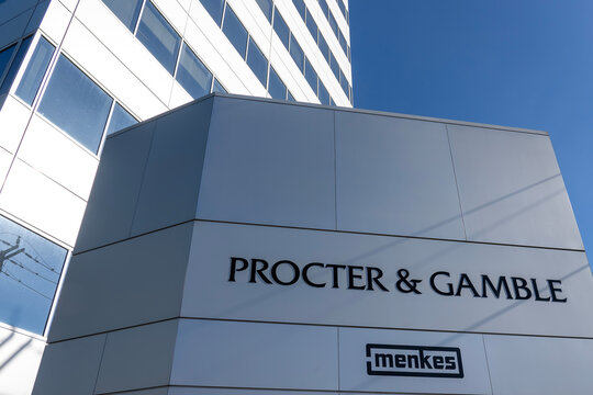 

Toronto, Canada - October 14, 2020: The Procter & Gamble Company sign outside their head office in Toronto. The Procter & Gamble Company is an American multinational consumer goods corporation. 
